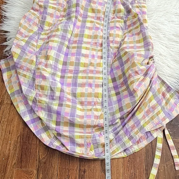 Daily Practice Plaid Halter Midi Dress in Lavender and Yellow - Picture 13 of 14